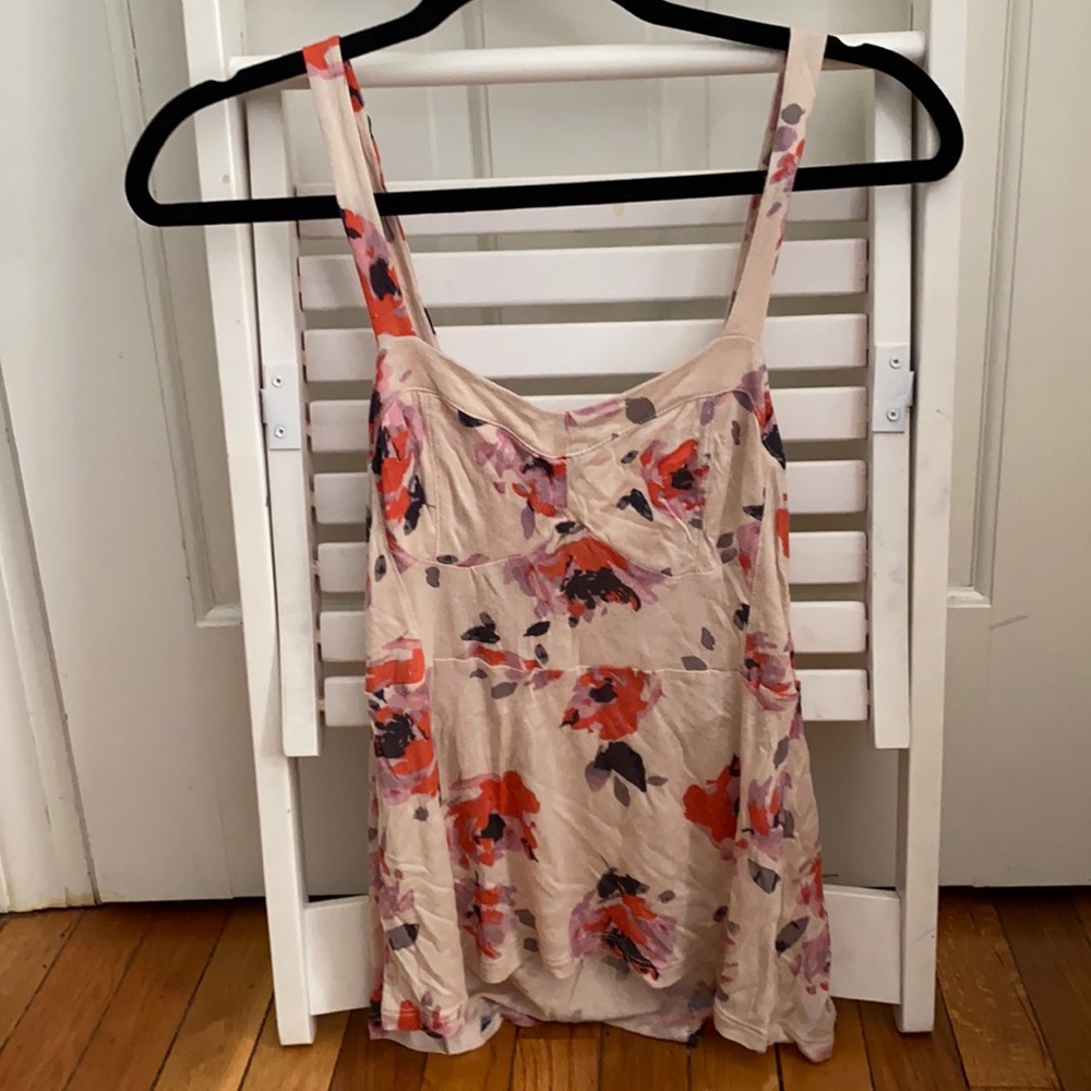 S Kirra cream floral print tank top